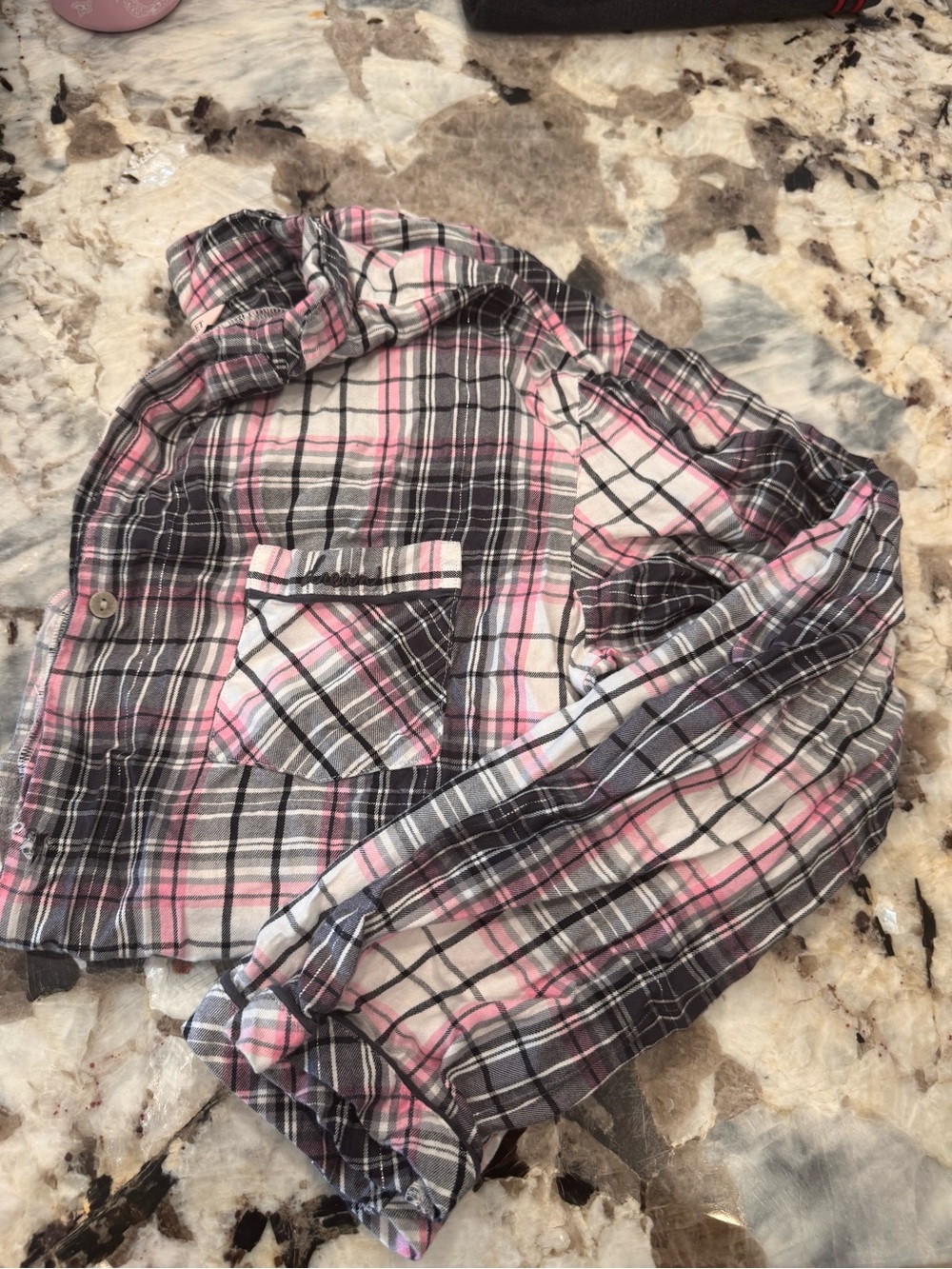 Victoria Secret Plaid Pink Dream Pajama Top